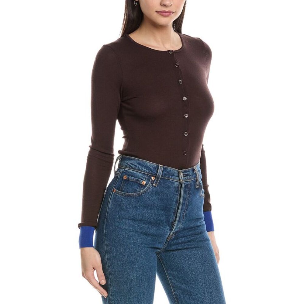 Weworewhat Womens Fine Knit Cardigan, Blue
